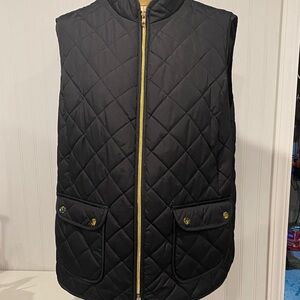 Elegant Black Quilted Women's Vest